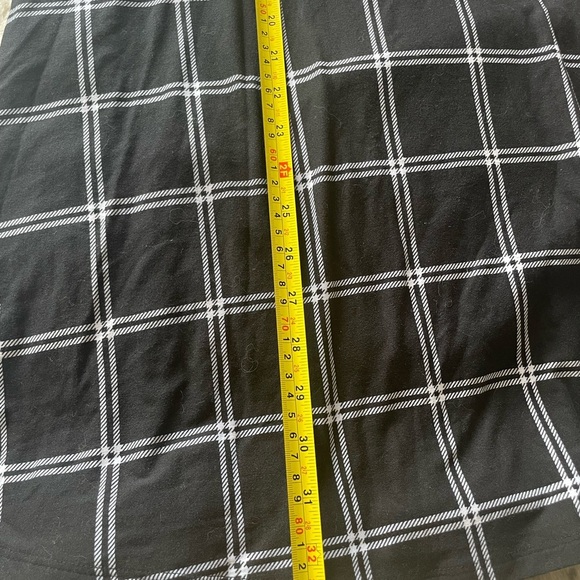 Derek Heart Junior's Puff-Paint Plaid Swing Jersey Dress Black Sz L - Picture 6 of 7